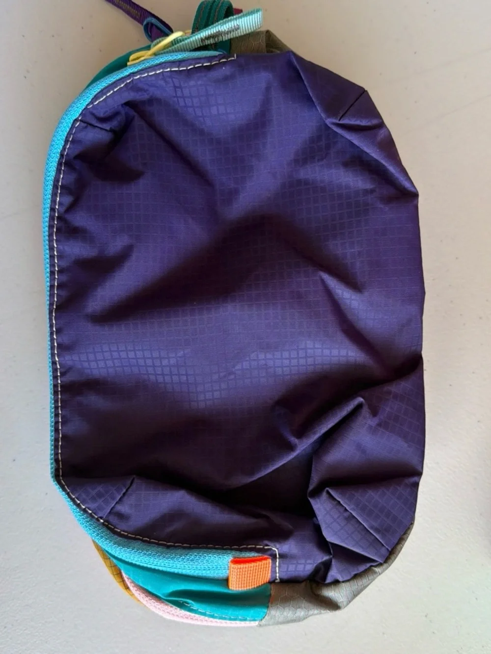 Multi-Color Travel Cosmetic Pouch - Orange & Teal
